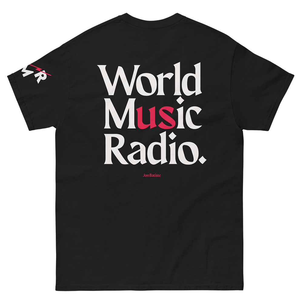 World M-US-ic Radio T-Shirt (Black) Back