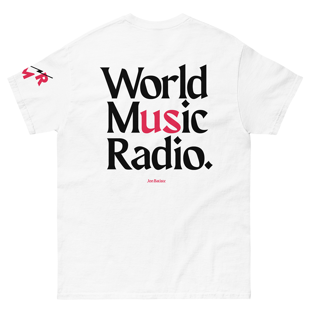 World M-US-ic Radio T-Shirt (White) Back