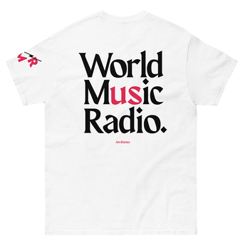 World M-US-ic Radio T-Shirt (White) Back